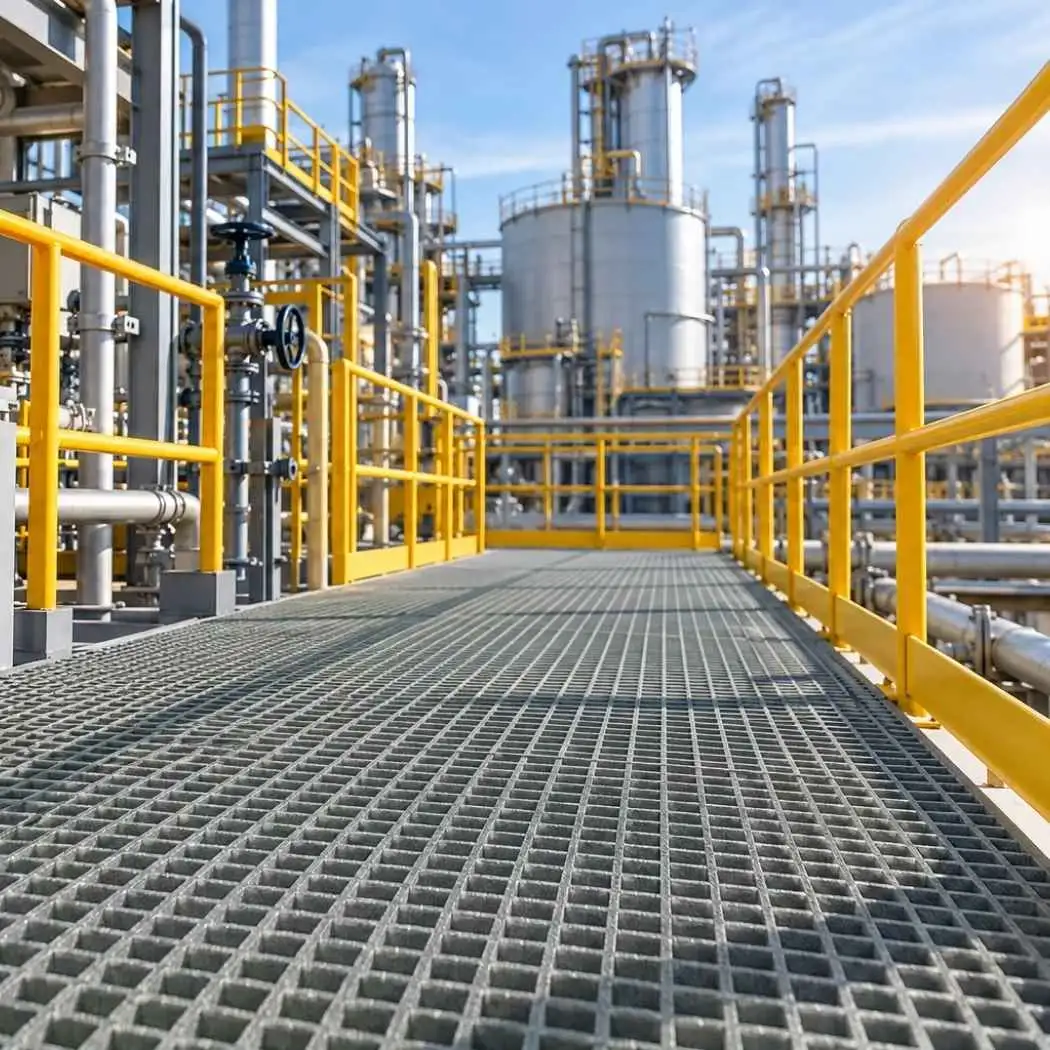 Giải Pháp Sàn Grating FRP Cho Môi Trường Ăn Mòn